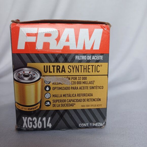 FRAM Ultra Synthetic Oil Filter, XG3614, 20K Mile Replacement Engine Oil Filter - Picture 5 of 6